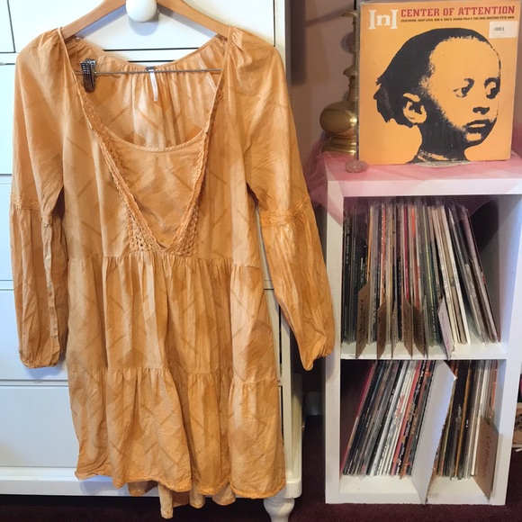 Free People Dresses & Skirts - FP Free People Boho Peasant Plaid Constantine Dress Prairie Babydoll Academia